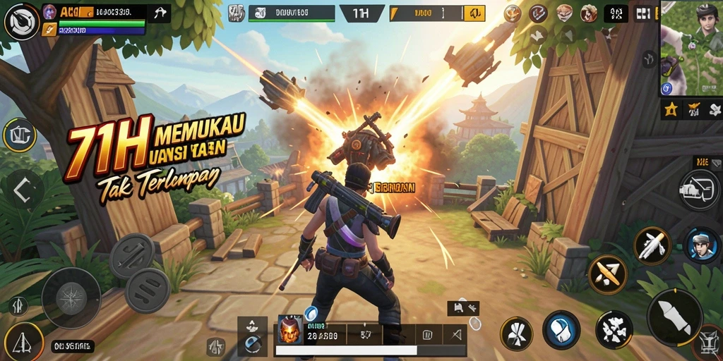 Gameplay aksi menarik dari 71H dengan berbagai karakter.