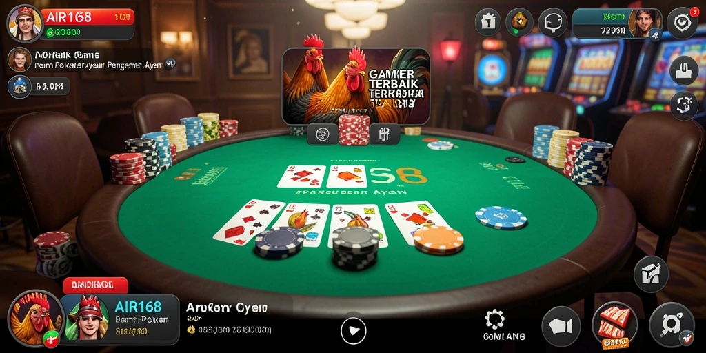 Screenshot gameplay AIR168 yang menampilkan aksi poker seru.