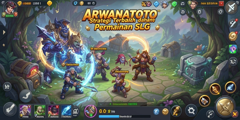 Tampilan gameplay menarik dalam ARWANATOTO yang menunjukkan strategi SLG.