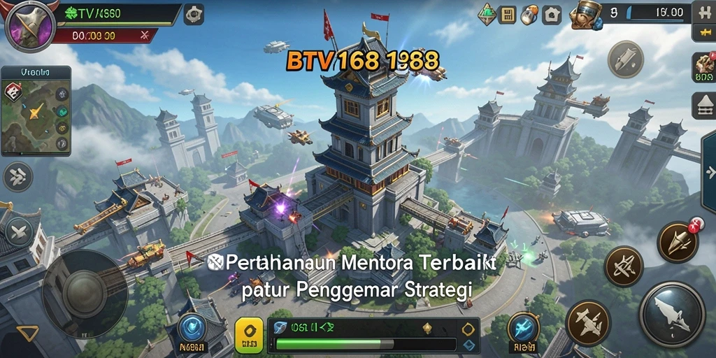 Tampilan gameplay BTV168 yang menegangkan dalam strategi Tower Defense.