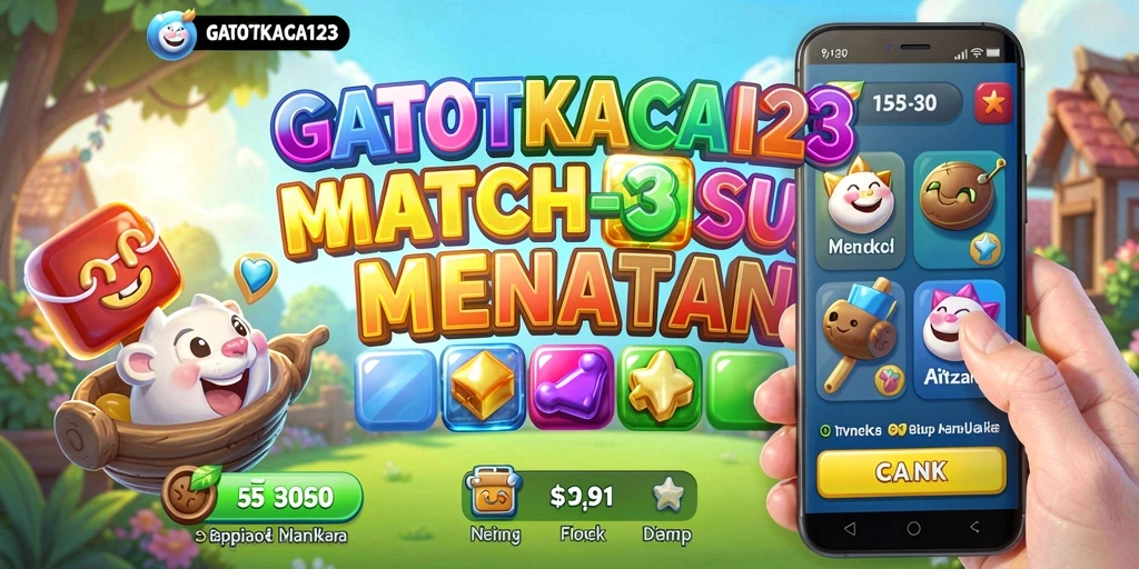 Tampilan gameplay menarik dari GATOTKACA123 dengan kombinasi warna cerah.