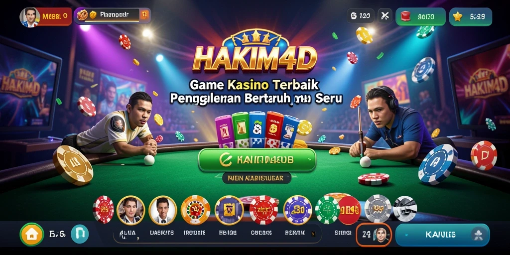Gameplay seru HAKIM4D dengan berbagai pilihan permainan Kasino.