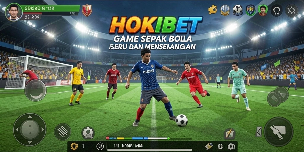 Tangkapan layar HOKIBET menampilkan aksi mendebarkan di lapangan sepak bola.