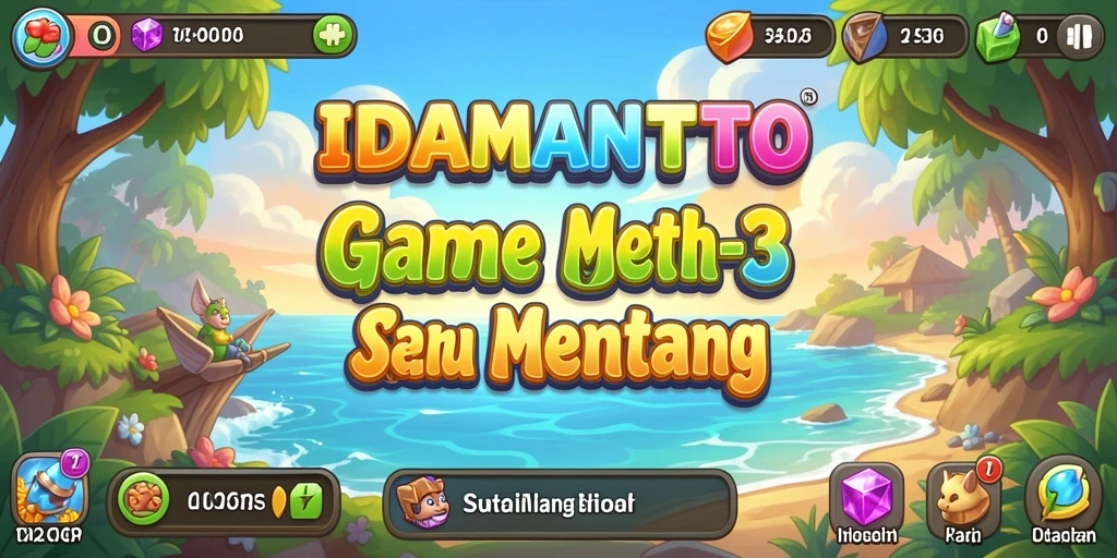 Screenshot dari gameplay seru IDAMANTOTO dengan elemen Match-3.