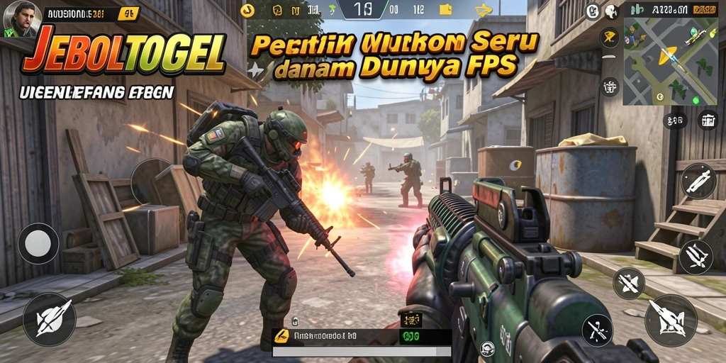 Tangkapan layar gameplay JEBOLTOGEL yang menampilkan aksi tembak-menembak seru.