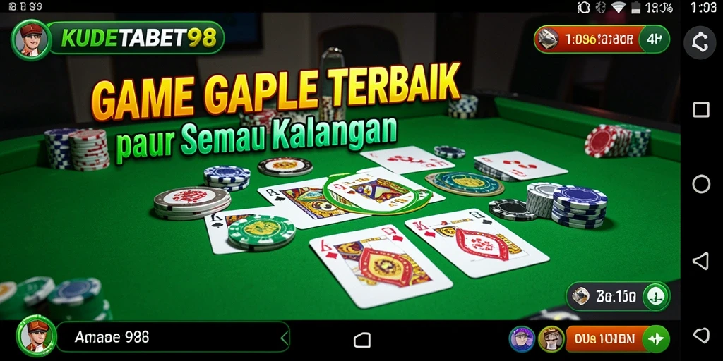 Tampilan interaktif dan menarik dalam permainan Gaple.