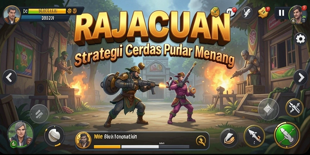 Tampilan gameplay menarik dari RAJACUAN yang penuh strategi.