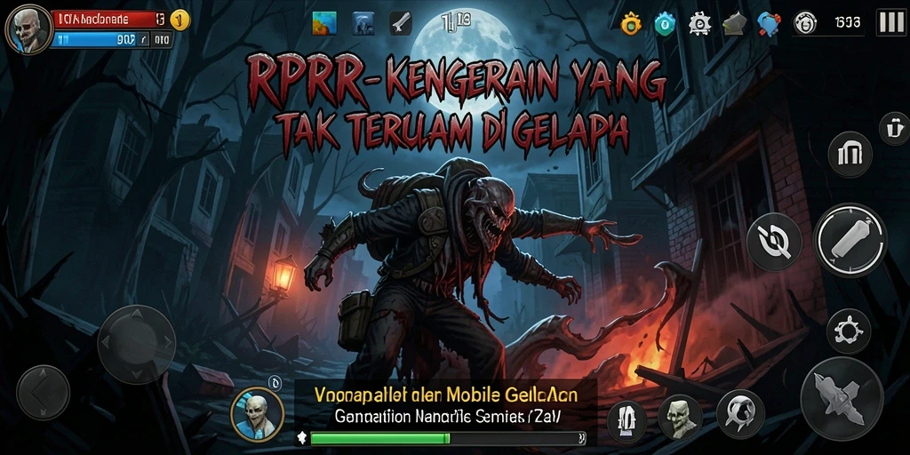 Gameplay RPRR menampilkan suasana horor yang mencekam dan menegangkan.