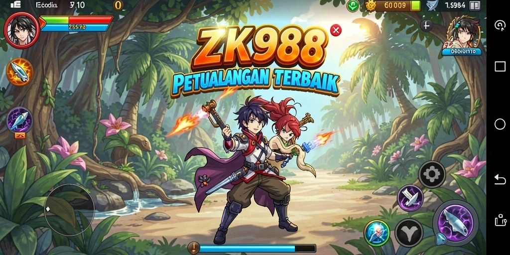 Tampilan gameplay ZK988 dengan karakter Anime yang menarik.