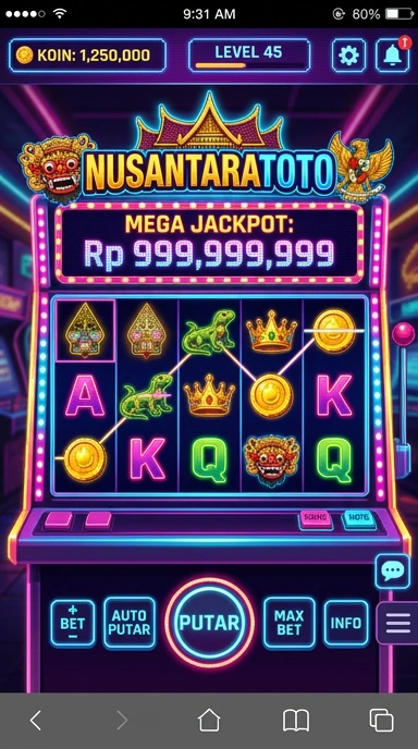 Screenshot dari halaman unduh aplikasi di nusantaratoto.